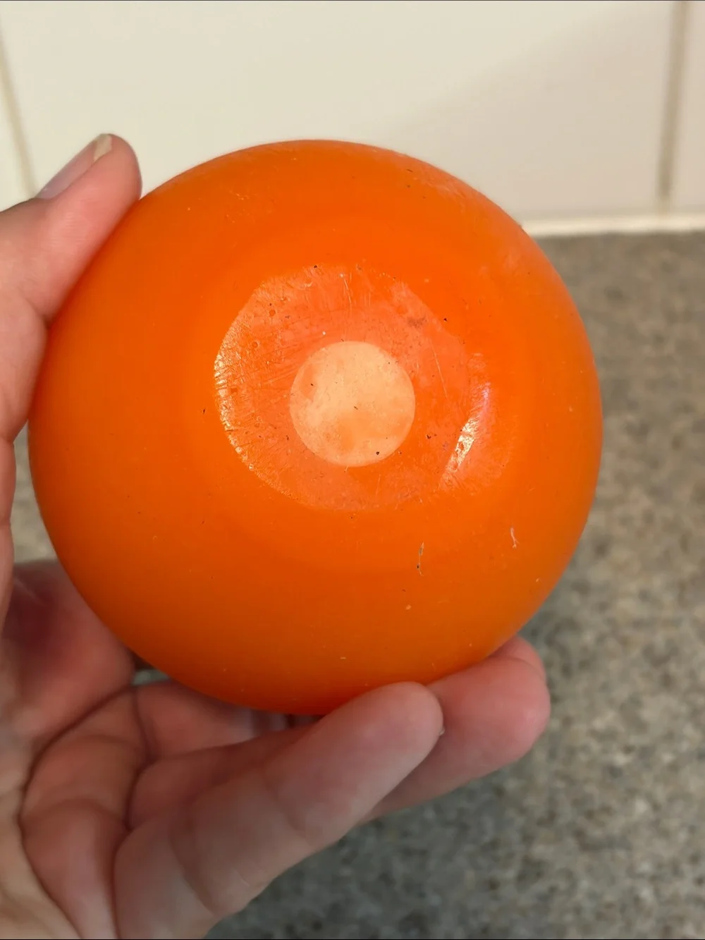 APL Orange Decorative Apple Accent with Yellow Tag